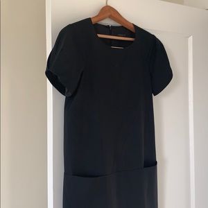 Theory Cap Sleeve Black Dress